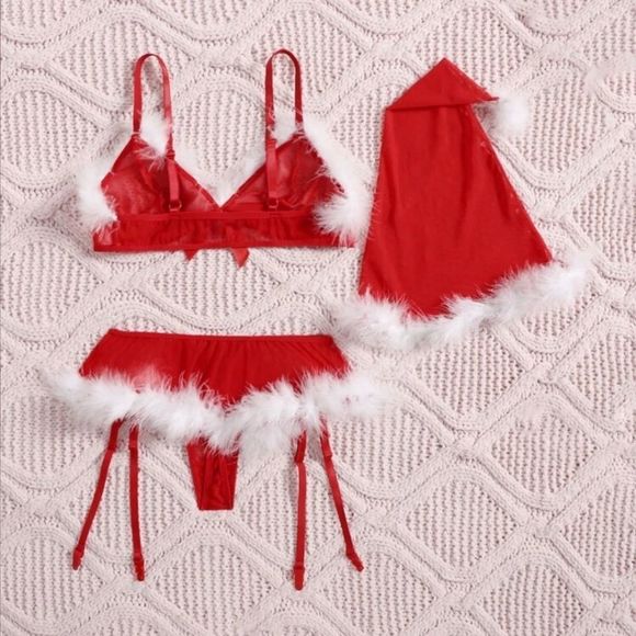Ms Claus Santa Girl Costume Lingerie Set - Picture 4 of 4